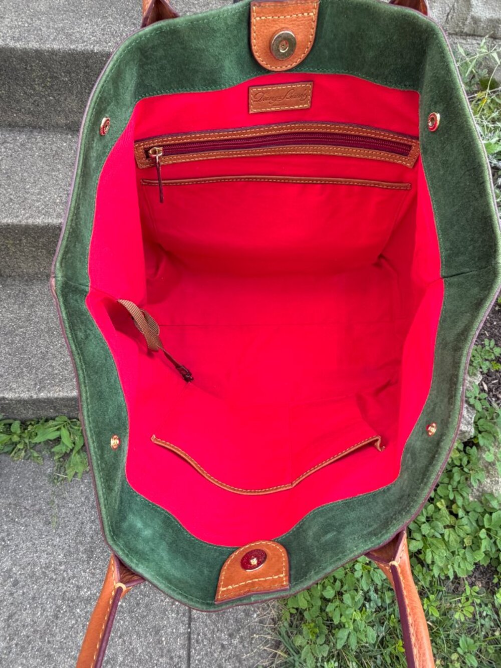 DOONEY & BOURKE Russel Florentine Italy Large Natural Tan Carryall Laptop Bag - Picture 7 of 14